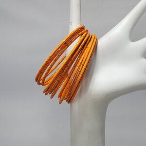 Vetta 12pc Orange Bangle Set: